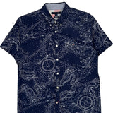 Tommy Hilfiger Slim Fit Short Sleeve Shirt - Large Navy Cotton