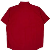 Double Pocket Carhartt Short Sleeve Shirt - Large Red Cotton