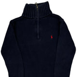 Age 6 Polo By Ralph Lauren 1/4 Zip - Small Navy Cotton