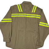 Prescott Tank Lines Carhartt Shirt - XL Khaki Cotton Blend
