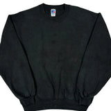 90'S Blank Made In USA Russell Athletic Sweatshirt - Large Black Cotton Blend