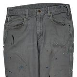 Carhartt Double Knee Carpenter Pants - 34W 32L Gray Cotton