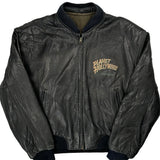 Las Vegas Planet Hollywood Graphic Leather Jacket - Small Black Leather