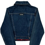 Fubu Cropped Denim Jacket - Medium Blue Cotton