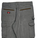 Wrangler Cargo Trousers - 39W 30L Grey Cotton