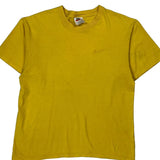 Nike T-Shirt - Medium Yellow Cotton