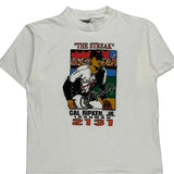 Single Stitch Cal Ripken Jr. Oneita Graphic T-Shirt - Large White Cotton