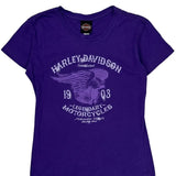 Harley Davidson Graphic T-Shirt - Medium Purple Cotton