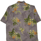 Jamaica Jaxx Floral Hawaiian Shirt - Medium Green Silk