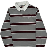 Levis Striped Rugby Shirt - Small Gray Cotton