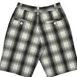 Southpole Checked Shorts - 28W 11L Black & White Cotton