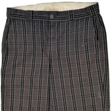 Dickies Checked Shorts - 37W 11L Gray Cotton