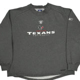 Texans Reebok Nfl Sweatshirt - Large Gray Cotton