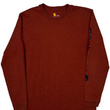 Carhartt Long Sleeve T-Shirt - Medium Red Cotton