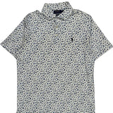 Polo By Ralph Lauren Floral Polo Shirt - Medium Blue Cotton