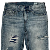 True Religion Denim Shorts - 34W 11L Light Wash Denim