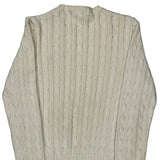 Ralph Lauren Sport Cable Knit Sweater - Medium Cream Cotton