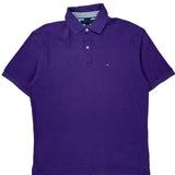 Tommy Hilfiger Polo Shirt - Large Purple Cotton