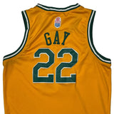 Memphis Adidas 2011 #22 Rudy Gay Jersey - XL Yellow Polyester