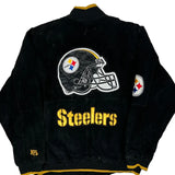 Pittsburgh Steelers Nfl Varsity Jacket - XL Black Suede