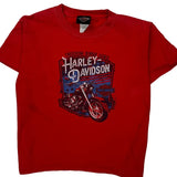 Age 5-6 Harley Davidson Graphic T-Shirt - Small Red Cotton