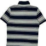 Tommy Hilfiger Striped Polo Shirt - Medium Gray Cotton