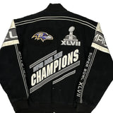 Baltimore Ravens XLvii Nfl Super Bowl Varsity Jacket - XL Black Polyester