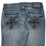 Helix Boot Cut Jeans - 36W 30L Light Wash Cotton