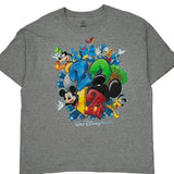 Walt Disney World Disney Cartoon T-Shirt - XL Gray Cotton Blend