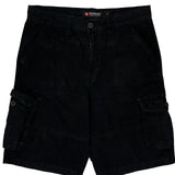 Southpole Cargo Shorts - 34W 10L Black Cotton