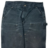 Carhartt Double Knee Carpenter Trousers - 35W 30L Black Cotton
