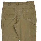 Carhartt Double Knee Carpenter Pants - 38W 30L Khaki Cotton
