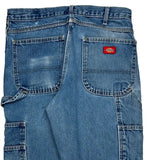 Dickies Double Knee Carpenter Jeans - 33W 29L Blue Denim