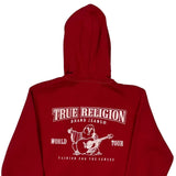 World Tour True Religion Graphic Hoodie - Small Red Cotton