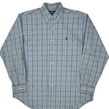 Blake Ralph Lauren Checked Shirt - Large Blue Cotton