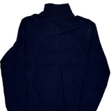 Polo By Ralph Lauren 1/4 Zip - Large Navy Cotton