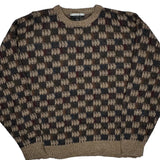 Geoffrey Beene Checked Sweater - Large Multicoloured Acrylic