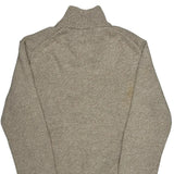 Polo By Ralph Lauren 1/4 Zip - Large Beige Wool Blend