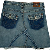 True Religion Mini Skirt - 29W UK 10 Light Wash Denim