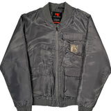 Ma-1 Riot Empire Dream Bomber Jacket - Medium Gray Polyester
