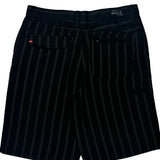 Quiksilver Pinstripe Shorts - 34W 10L Black Cotton