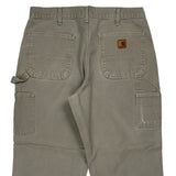 Carhartt Double Knee Carpenter Pants - 34W 30L Gray Cotton