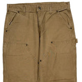 Carhartt Double Knee Carpenter Pants - 34W 32L Brown Cotton