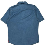 Wrangler Denim Shirt - Large Blue Denim