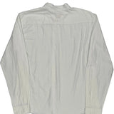 Collarless Boss Shirt - XL White Cotton