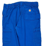 Carhartt Cargo Pants - Large Blue Cotton Blend