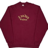 London England Unbranded Sweatshirt - Medium Burgundy Cotton