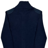 Ralph Lauren Full Zip Sweater - Small Navy Cotton
