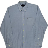 Tommy Hilfiger Striped Shirt - Medium Blue Cotton