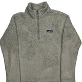 Patagonia Fleece 1/4 Zip - Large Gray Polyester
